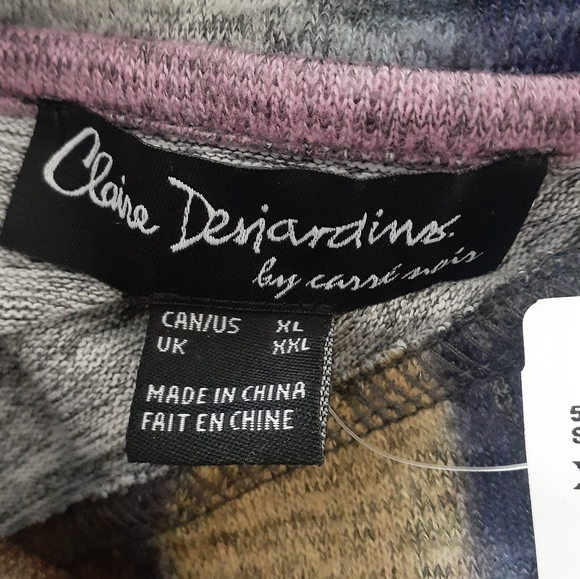 Claire Desjardins (Carre Noir) Women's Tunic Wearable Art Cowl Neck Size XL NWT - Picture 4 of 8